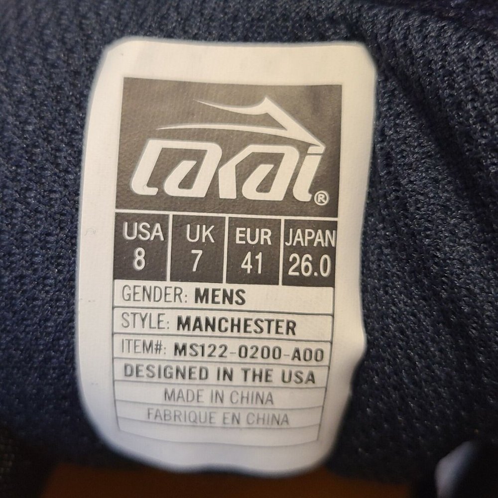 Lakai Manchester Skateboard Shoes Navy White Suede Mens Lace Up Sneakers Size 8 - Picture 8 of 8